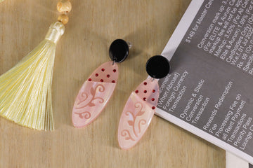 Boho Pink Drop Earring