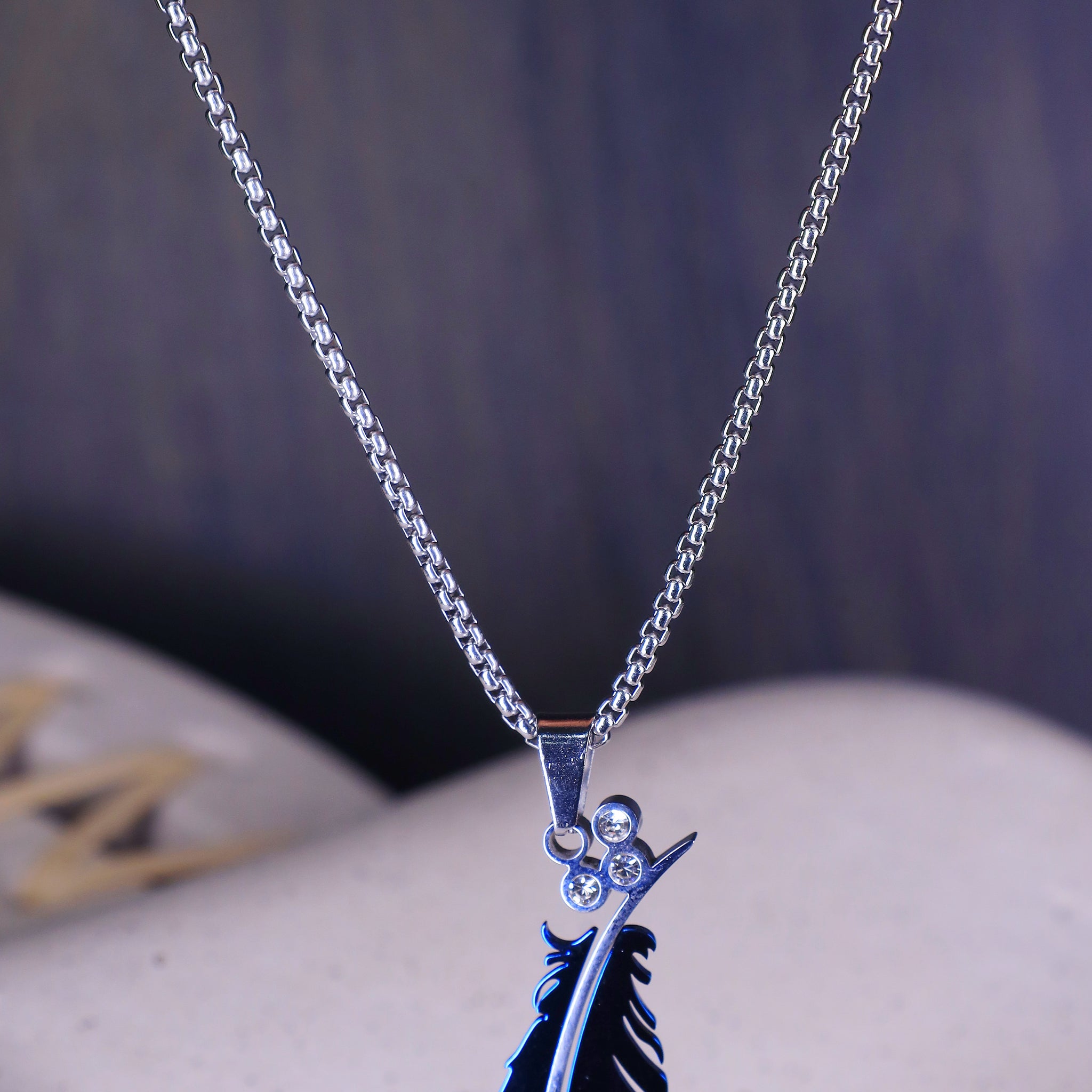 Blue Feather Chain