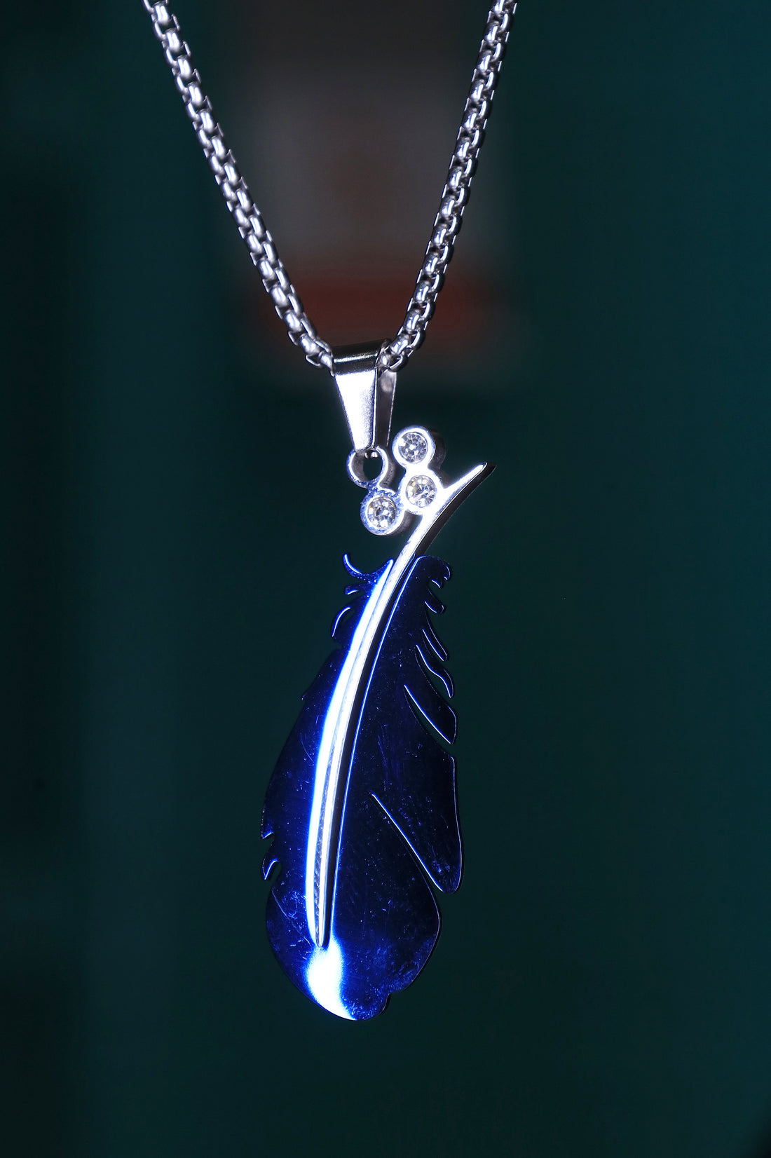 Blue Feather Chain