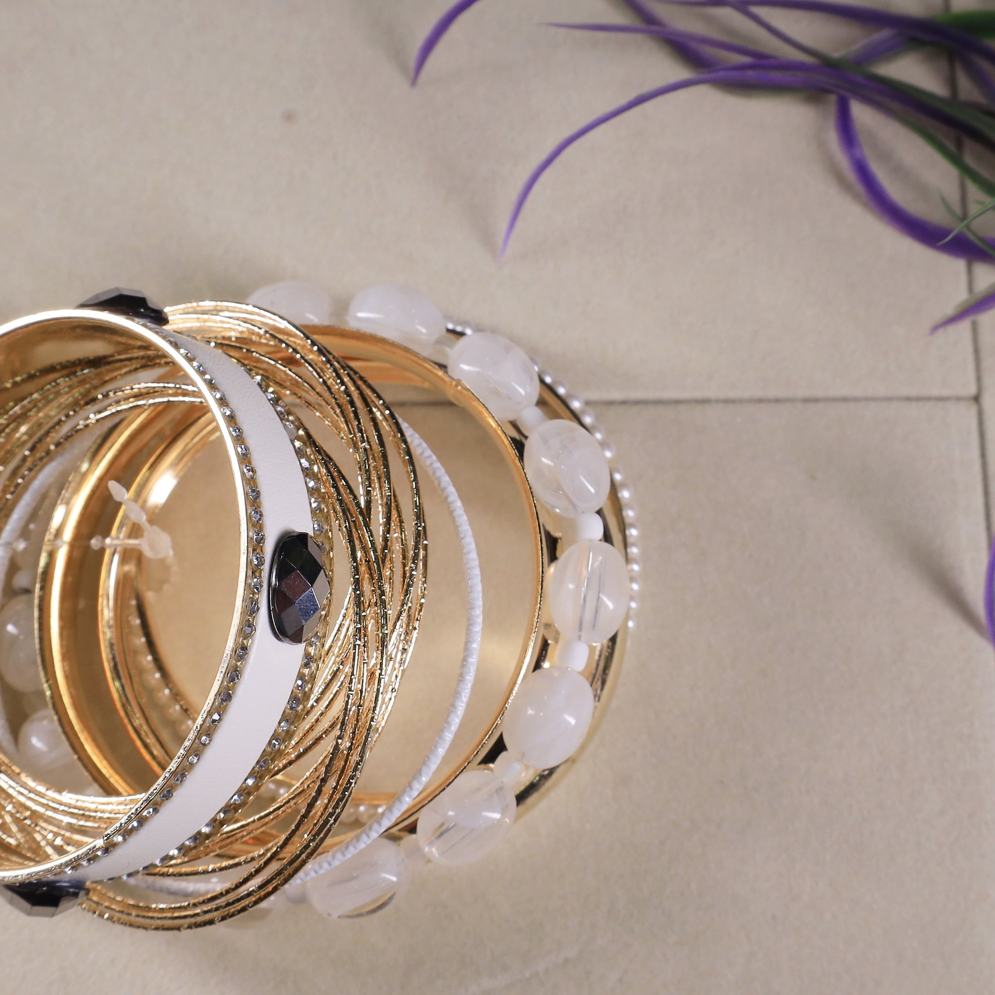 Golden Harmony Bangle Set