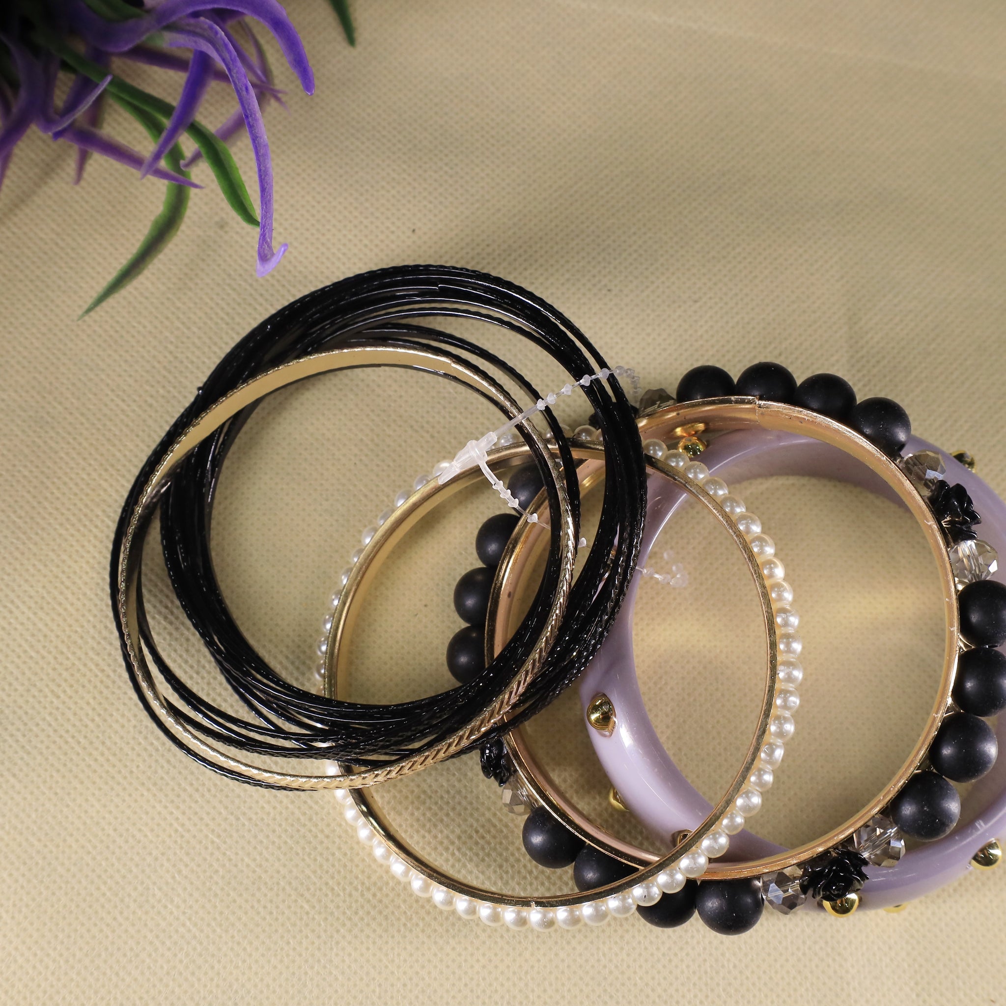 Gilded Whisper Bangles