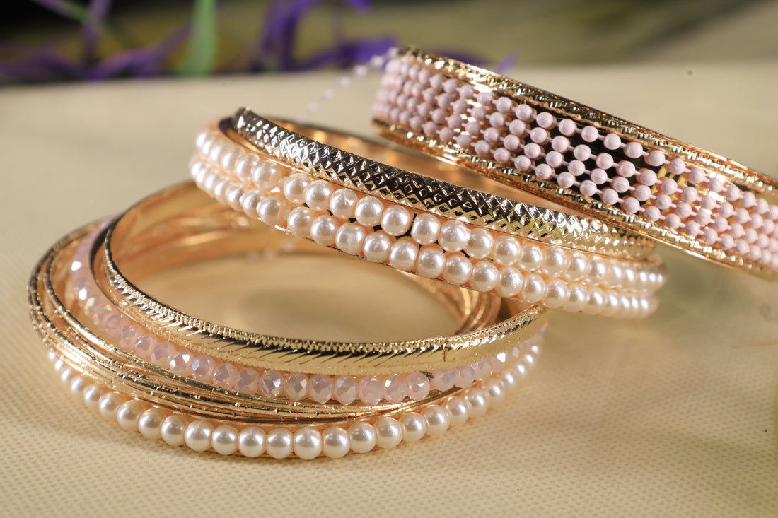 Golden Mirage Bangle Set