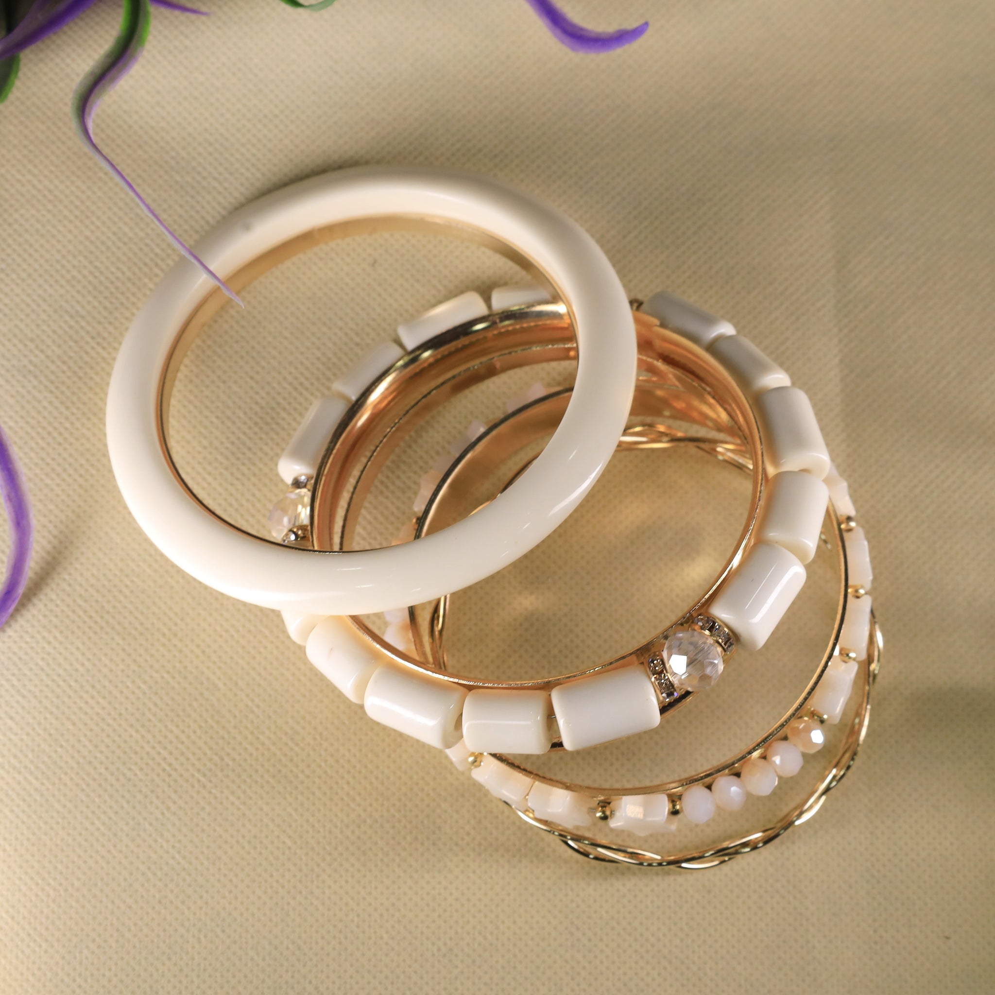 Golden Cascade Bangles