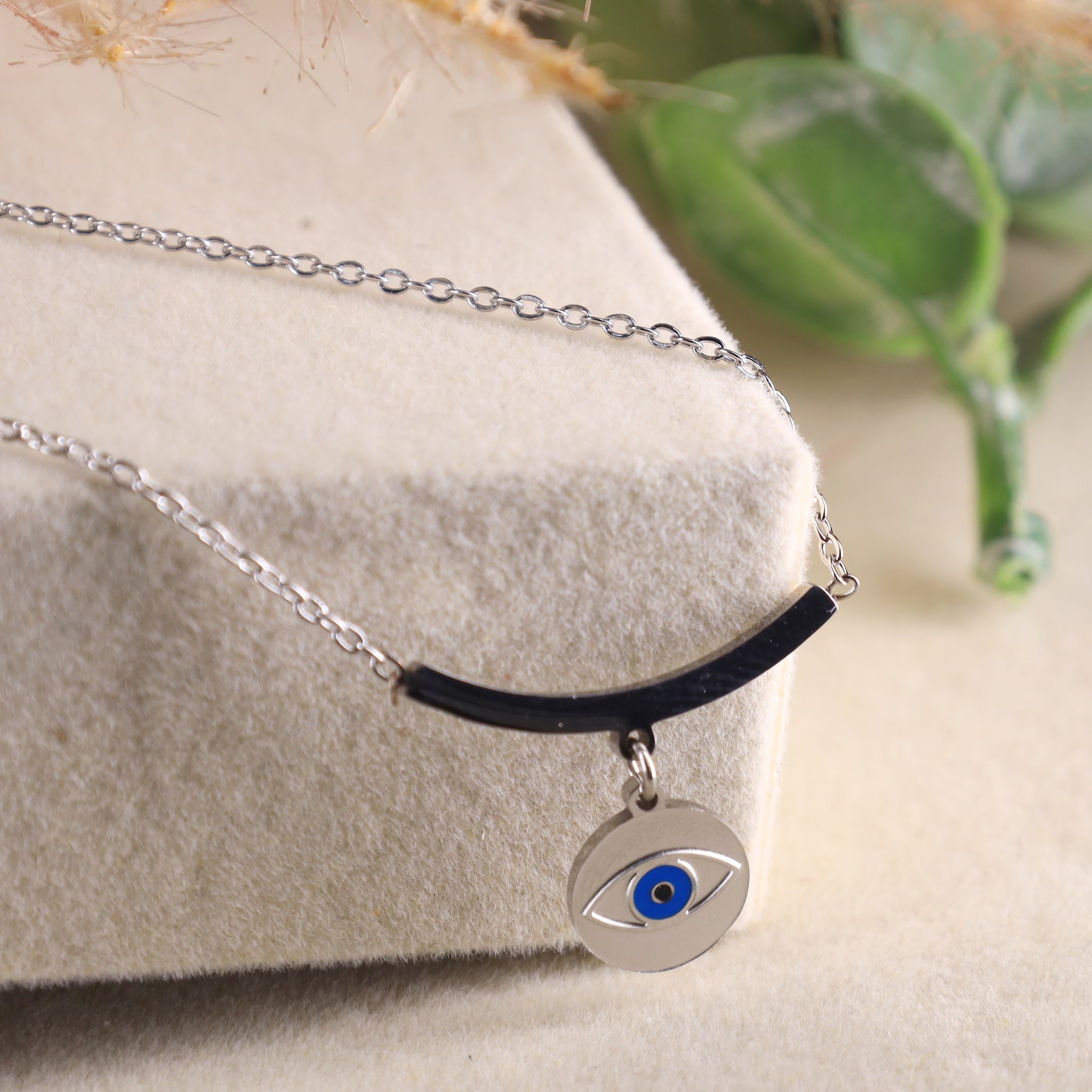 Silver Evil Eye Echo Pendant