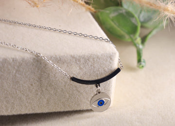 Silver Evil Eye Echo Pendant