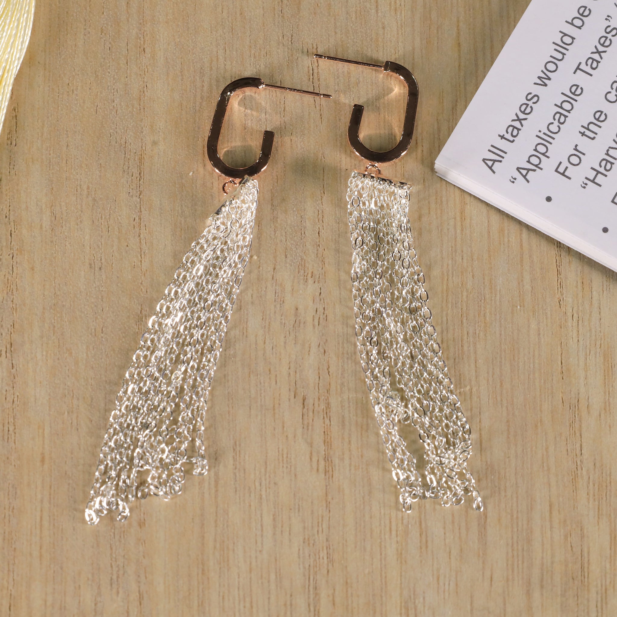 White Mist Drop Earrings