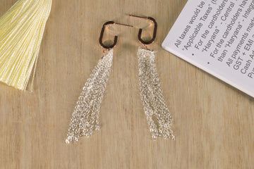 White Mist Drop Earrings