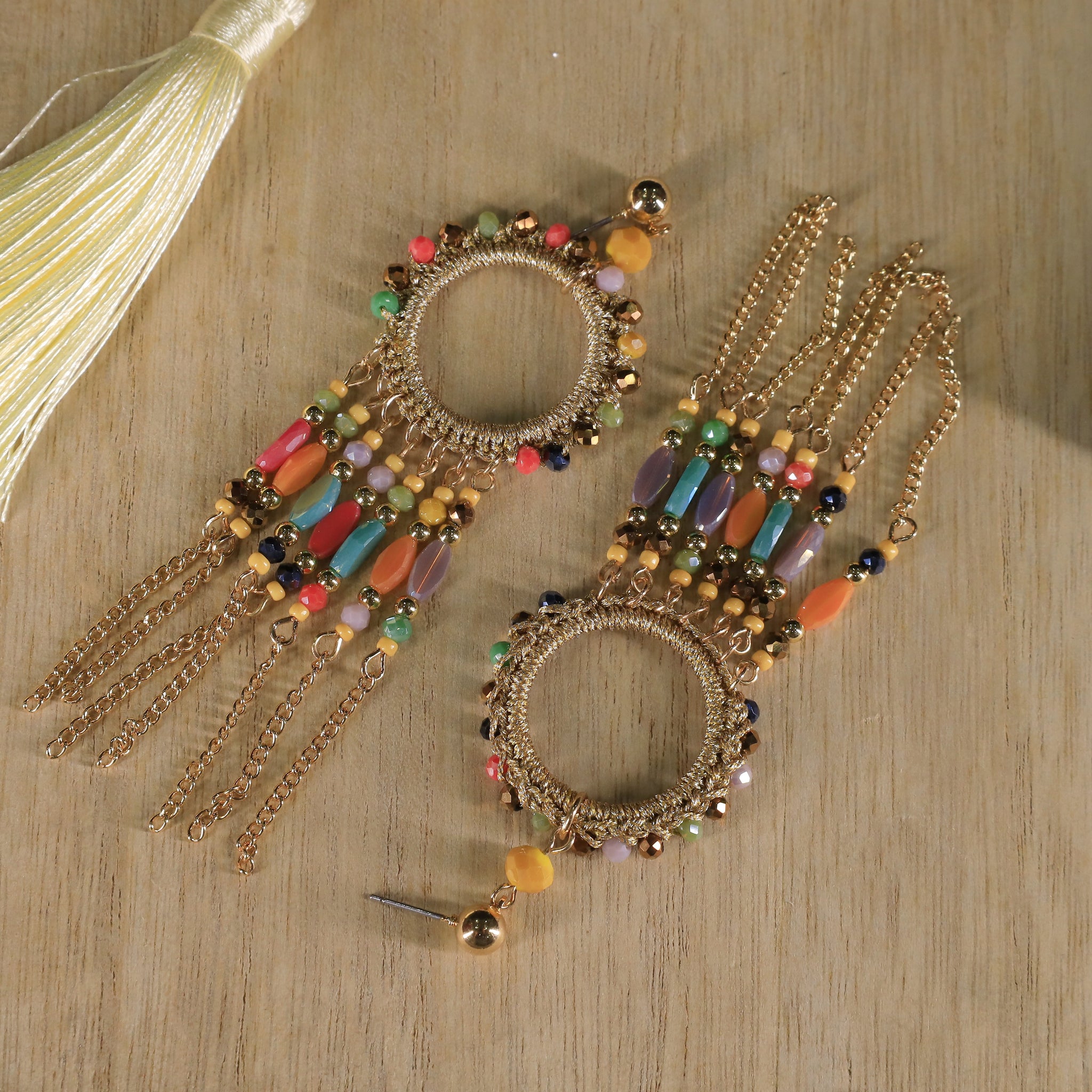 Golden Hour Beaded Earrings