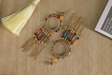 Golden Hour Beaded Earrings