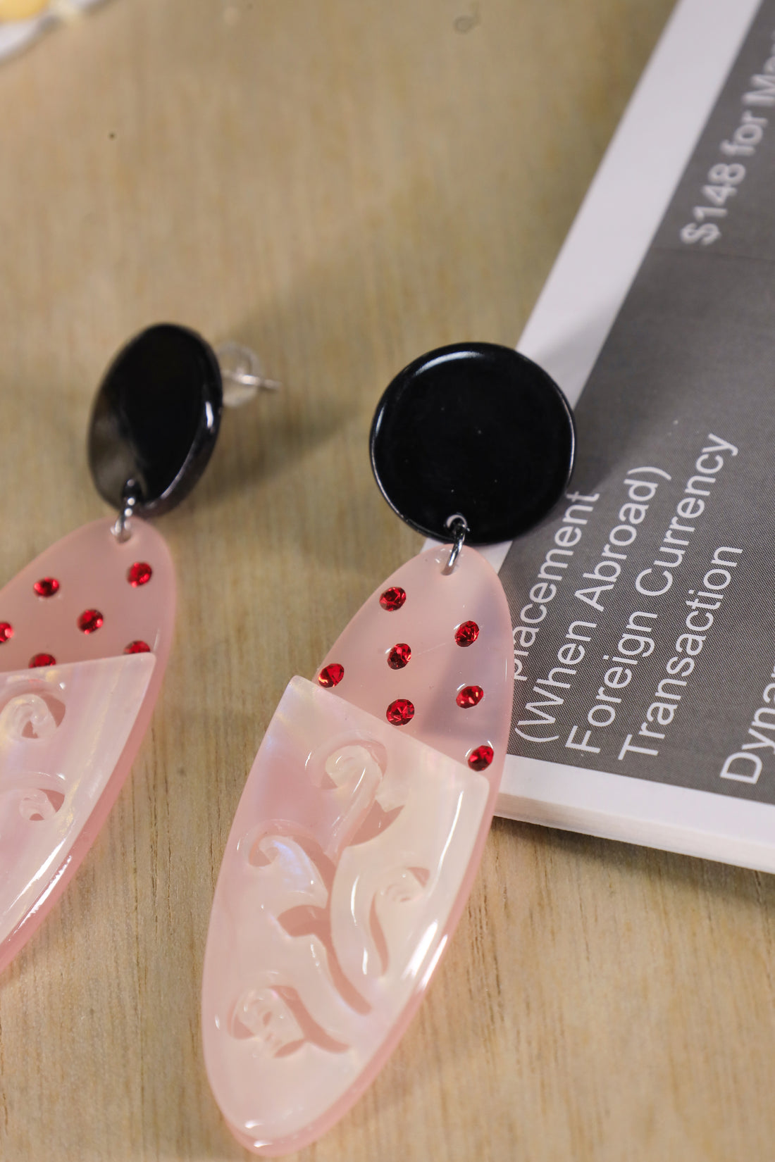 Boho Pink Drop Earring