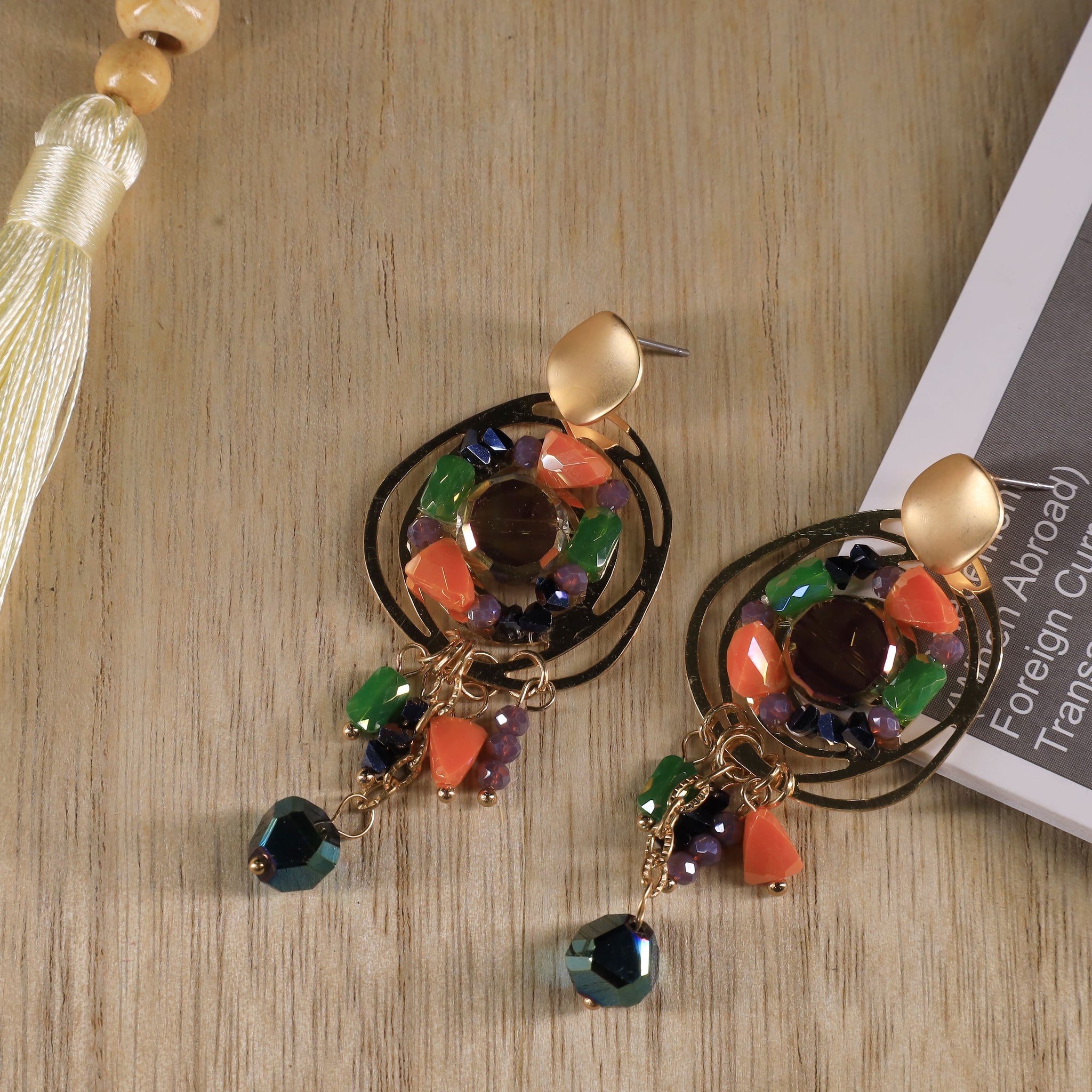 Stone Cascade Earrings