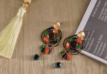 Stone Cascade Earrings