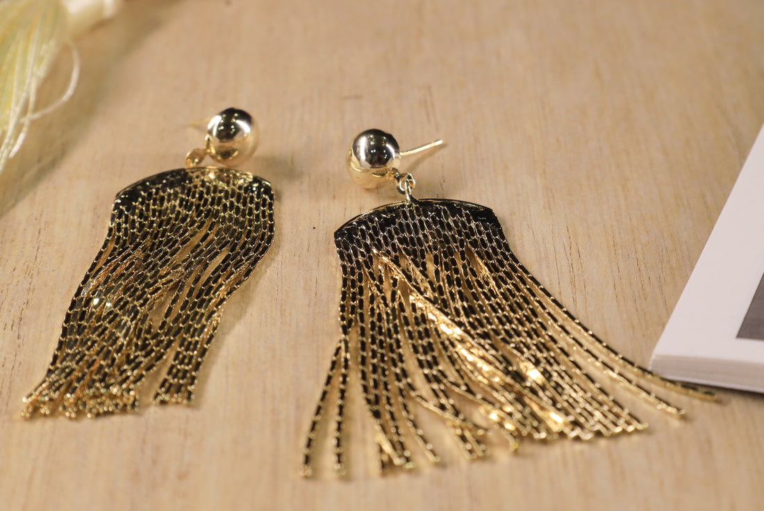 Celestial Dance Golden Drop earring