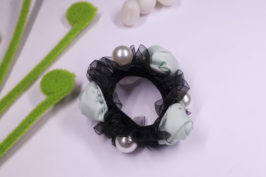 Blissful Pearl Floral Scrunchies