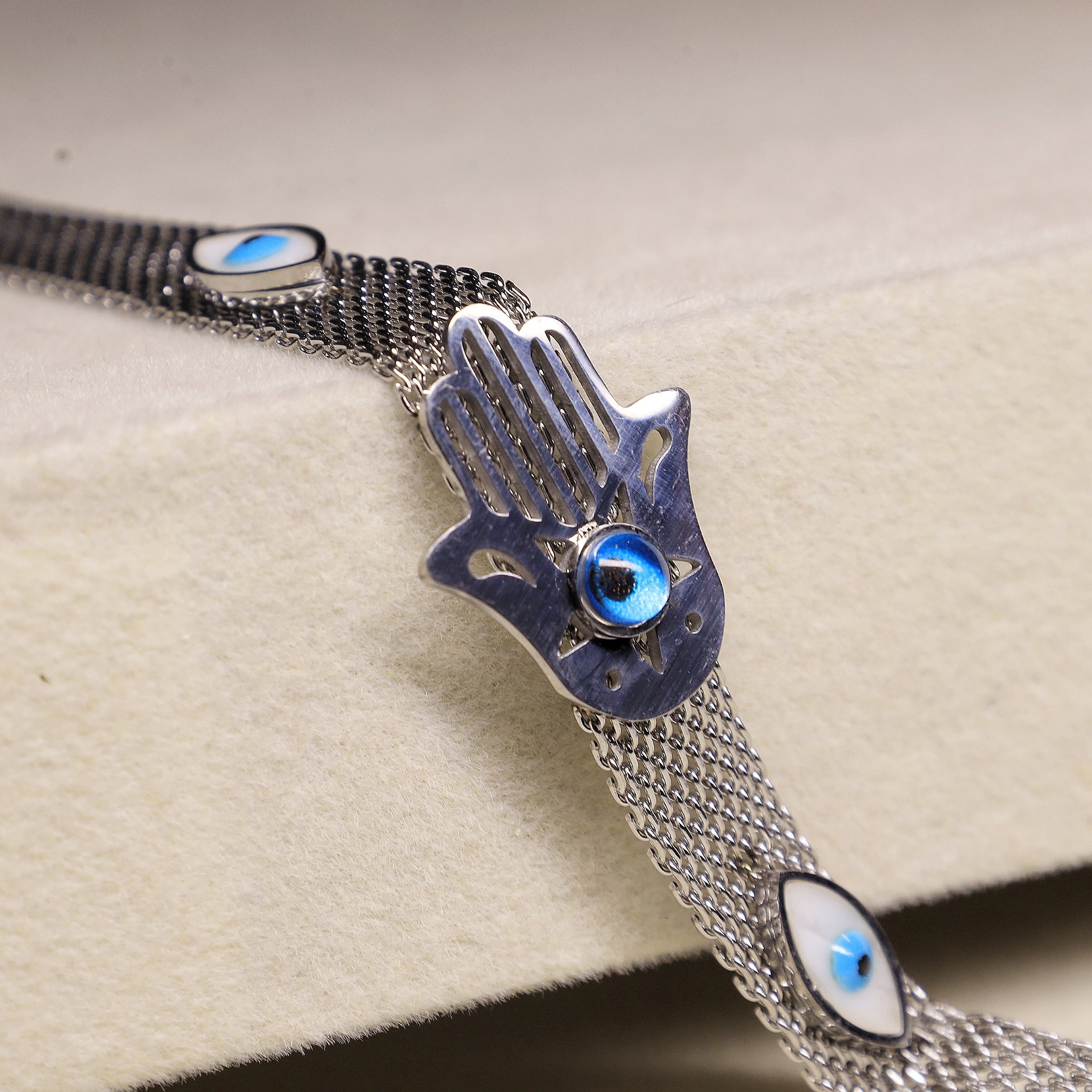 W Chain Bracelet - Starlight Strand Evil Eye