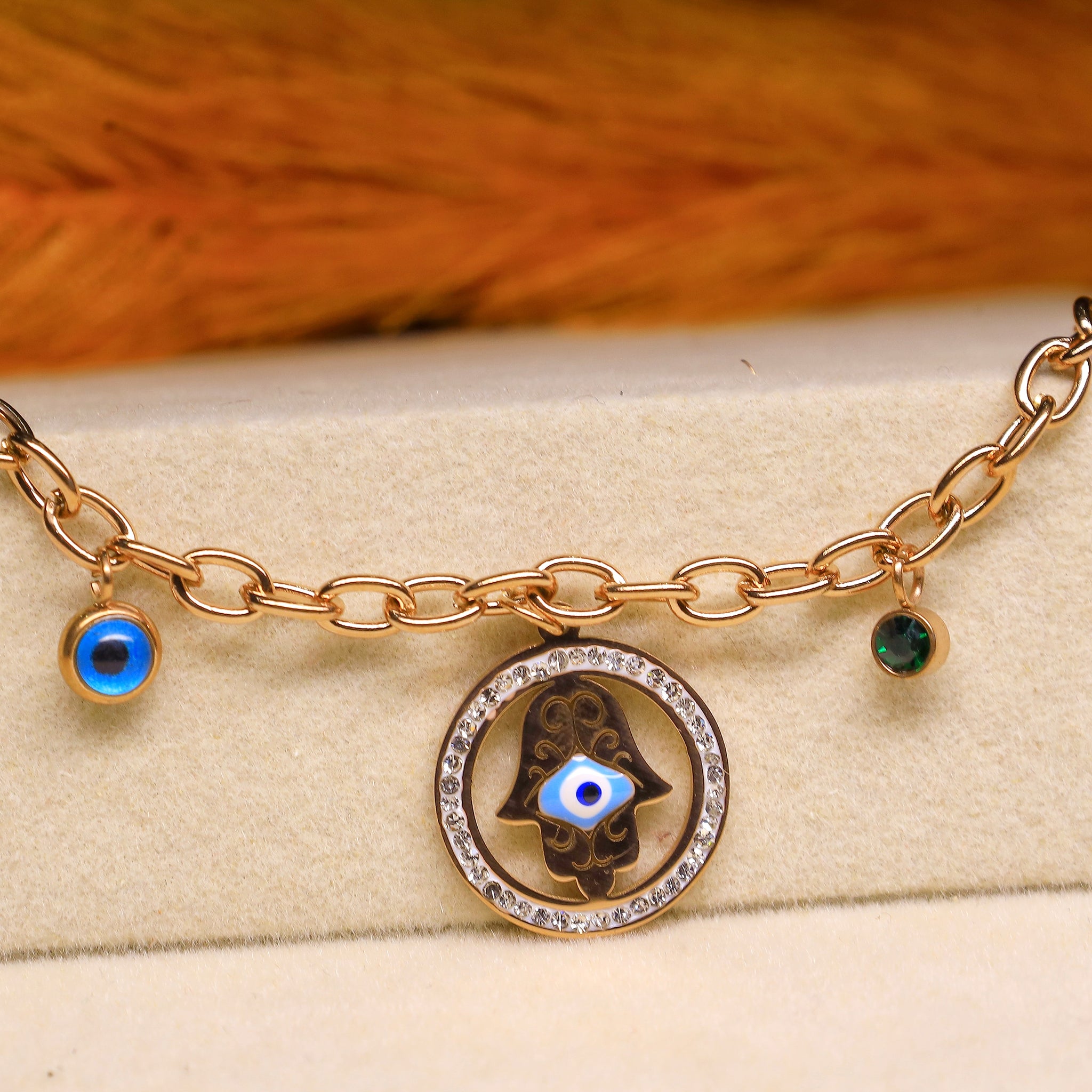 W Chain Bracelet -Evil Eye Embrace