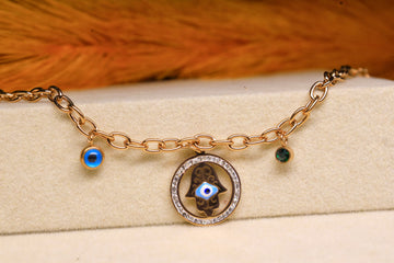 W Chain Bracelet -Evil Eye Embrace